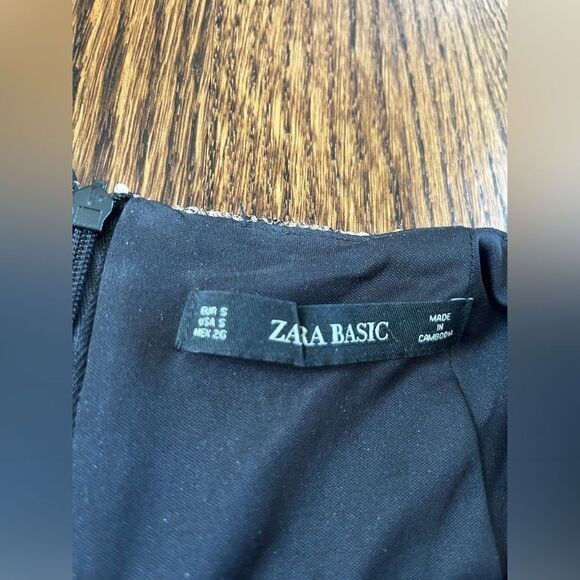 Zara size small Snake Print Gold Sequin Mini Ruched Micro Skirt - Picture 5 of 6